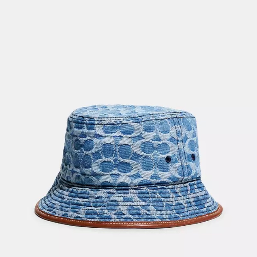 Coach Signature Denim Bucket Hat